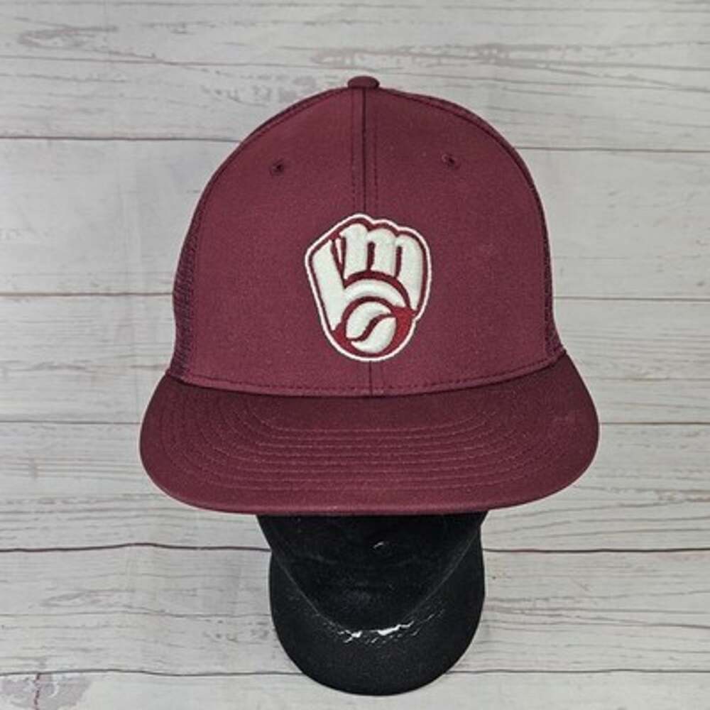 Richardson PTS 20M Pulse Baseball Hat Men's SM-MD Maroon Mesh Trucker